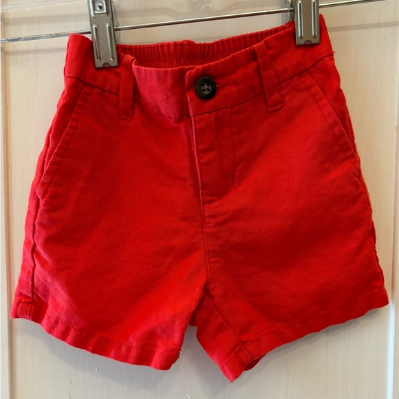 Janie and Jack Red Linen shorts 6-12months ❤️❤️❤️ - Picture 1 of 3